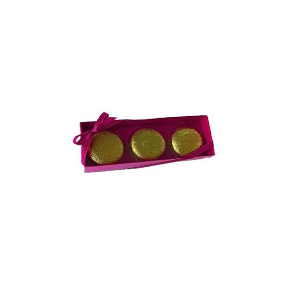 Imagem de Caixa com berço para 3 macarons - Pink Fosco - CC16B3FPK - 8 unidades - San Felipo - Rizzo