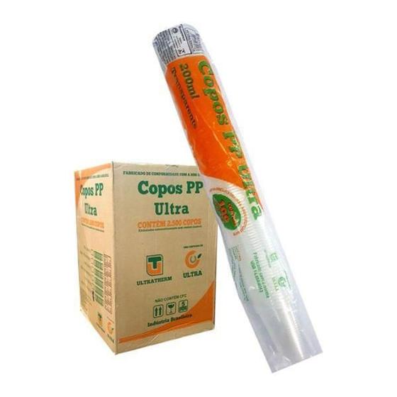 Imagem de Caixa Copo 180Ml Cristalcopo Maxi Pp Com 2500 Un Branco