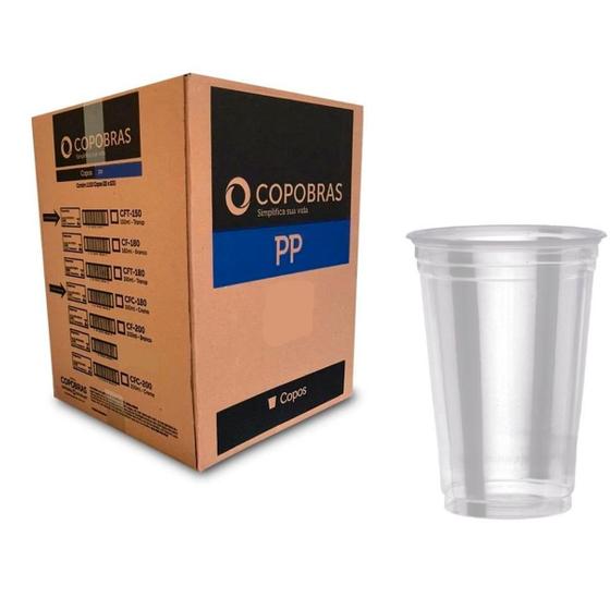 Imagem de Caixa Copo Copobras 440/400 ml PP Transparente com 1000 Unidades