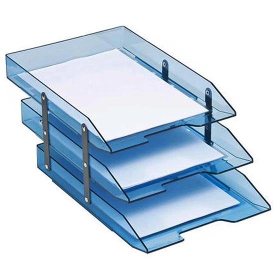 Imagem de Caixa correspondência tripla articulável azul Acrimet