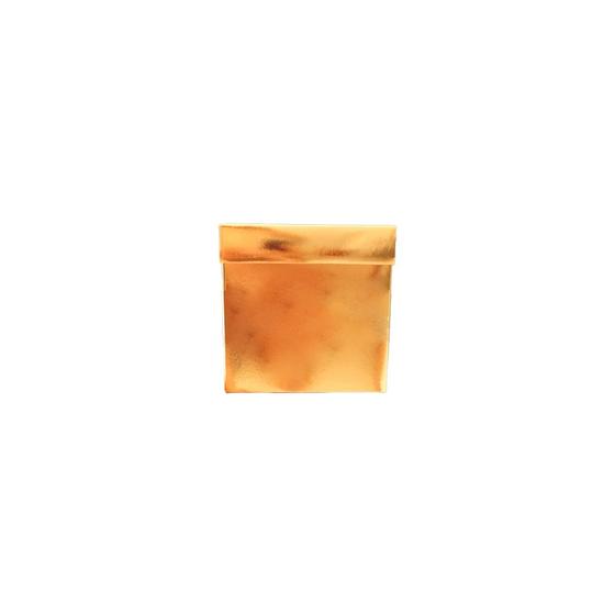 Imagem de Caixa Cubo Para Presente Metalizada com Textura Dourado 4x4x4cm  - 10 unidades - ASSK - Rizzo