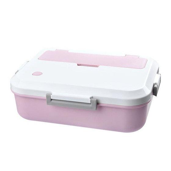 Imagem de Caixa de almoço de aquecimento de micro-ondas Creative Phone Stand Bento Box Caixa de comida para trabalhadores de piquenique da escola infantil Lancheiras (Rosa)