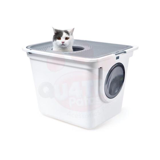 Imagem de Caixa de areia banheiro fechado para gatos sanitario plus Original Chalesco