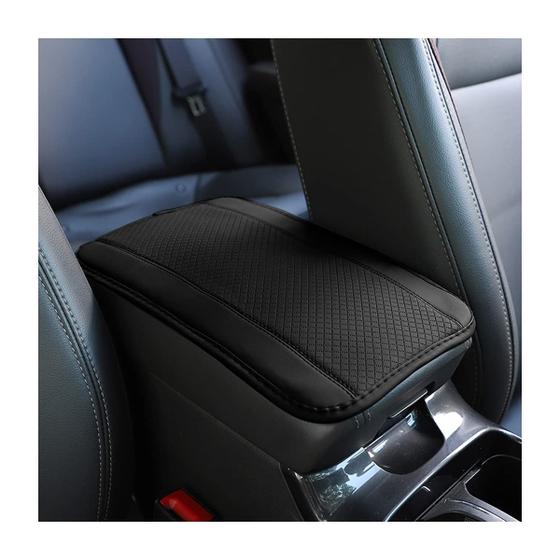 Imagem de Caixa de armazenamento de apoio de braço para carro Mat 8sanlione Fiber Leather Black