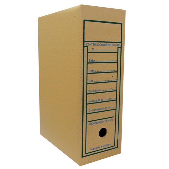 Caixa de Arquivo Morto Papelão Ondulado Ofício 250x355x135mm em Cartão Kraft Menor preço em Caixa de Arquivo Morto Papelão Ondulado Ofício 250x355x135mm em Cartão Kraft