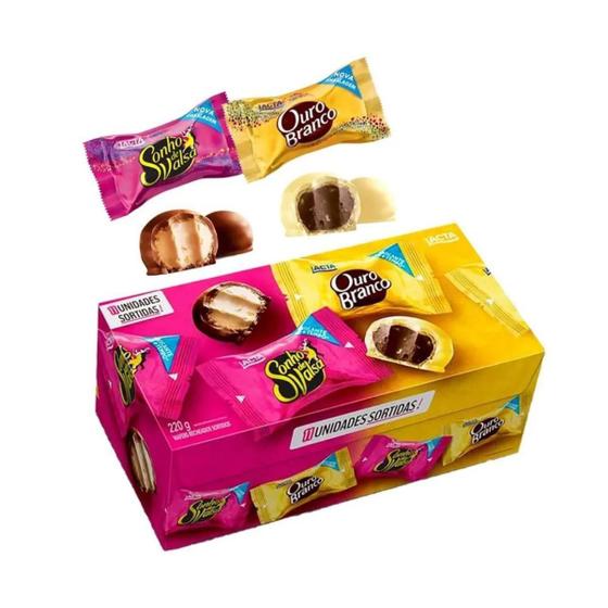 Caixa de Bombom Lacta Sonho de Valsa e Ouro Branco 220g Bombom Magazine Luiza Caixa de Bombom Lacta Sonho de Valsa e Ouro Branco 220g Bombom Magazine Luiza