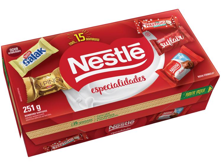 Caixa de Bombom Nestlé Especialidades 251g Menor preço em Caixa de Bombom Nestlé Especialidades 251g