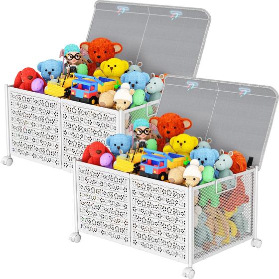 Imagem de Caixa de Brinquedos PHINOX com Rodas - 70L - Organização Infantil