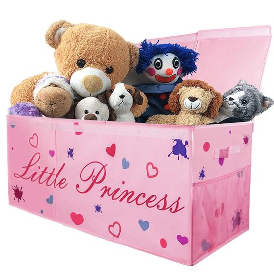 Imagem de Caixa de brinquedos Suger Life Extra Large 40,5 x 14 x 16,5 cm para meninas rosa