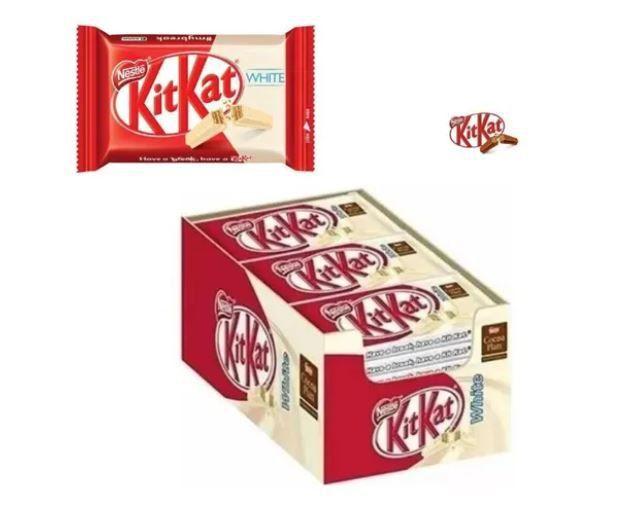 Caixa De Chocolate Kit Kat Nestle Branco 24 Unidades 41,5g Bomboniere