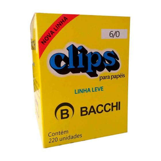 Imagem de Caixa de clips 6/0 linha leve com 220 unidades Bacchi