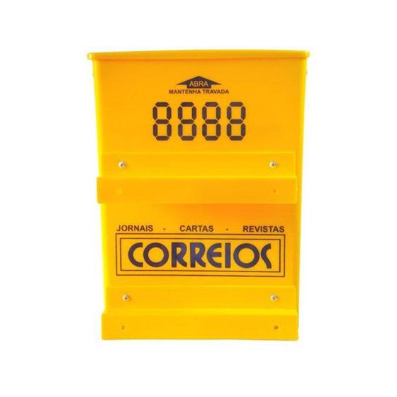 Imagem de Caixa de Correio Amarela para Grade com Fechadura Florini