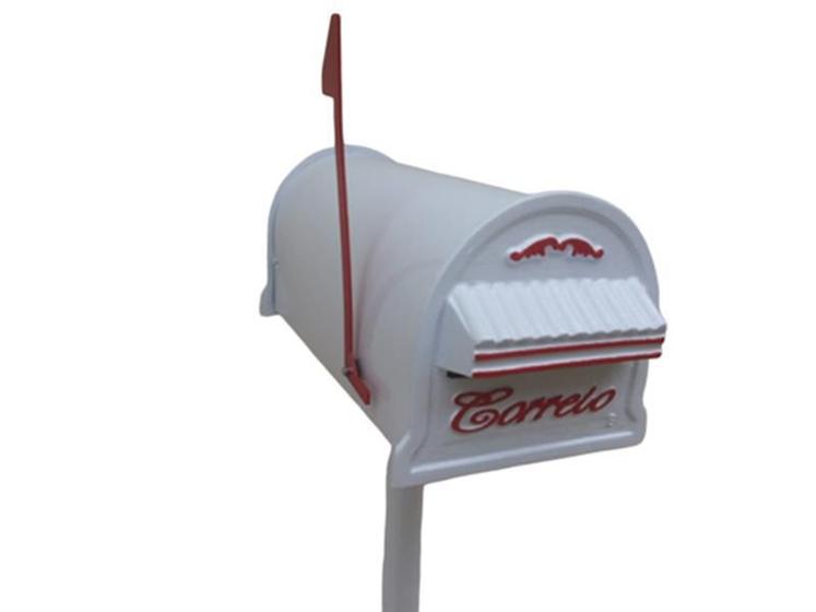 Caixa De Correio Colonial Modelo Americano Com Pedestal Menor preço em Caixa De Correio Colonial Modelo Americano Com Pedestal