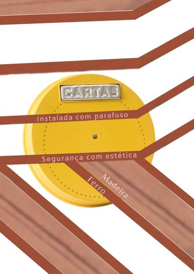 Caixa de Correio Com Visor Para Portão grade Vertical Diagonal Amarelo Menor preço em Caixa de Correio Com Visor Para Portão grade Vertical Diagonal Amarelo