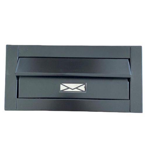 Imagem de Caixa de correio de embutir parede inox ( preto fosco )15x30