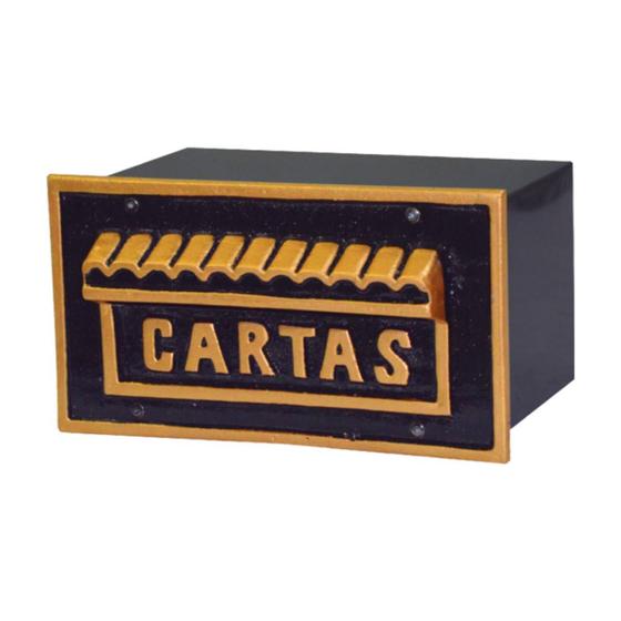 Imagem de Caixa de Correio Para Cartas Inglesa Ouro Detras 15x25x12cm