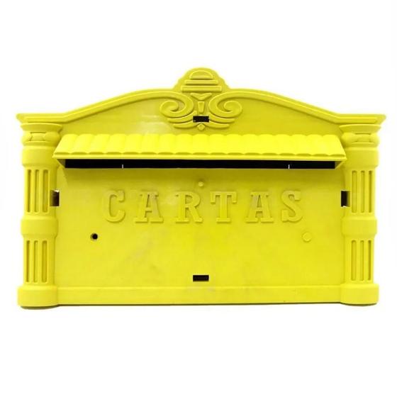 Caixa de Correios Thompson Sobrepor Pvc Amarela 7X25X16cm Menor preço em Caixa de Correios Thompson Sobrepor Pvc Amarela 7X25X16cm