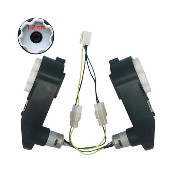 Imagem de Caixa de Engrenagens para Carro Elétrico Infantil 12V - Motor DC 550/390 - Controle Remoto