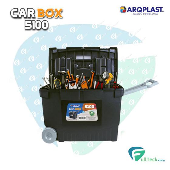 Imagem de Caixa De Ferramentas Car Box 5100 Com Alças E Rodas Preta