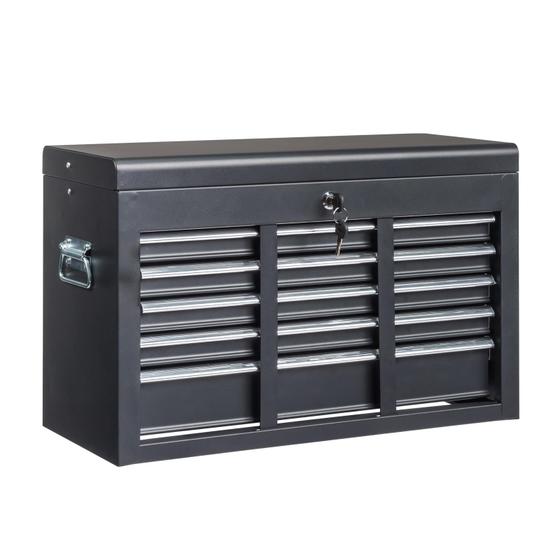 Imagem de Caixa de Ferramentas GODECOR - 5 Gavetas de Metal com Fechadura (24 Polegadas) - Preta