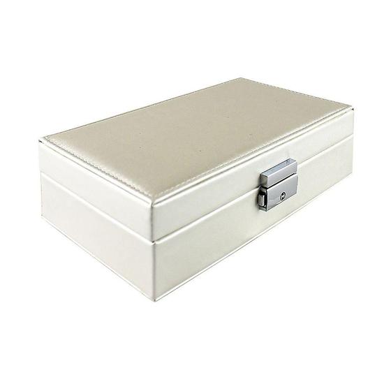 Imagem de Caixa de joias Wokex White Imitation Leather 21cm x 12cm x 6cm