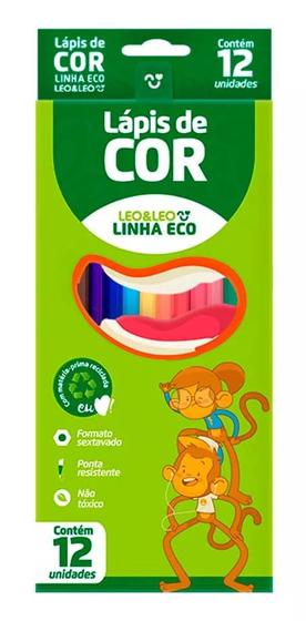 Imagem de Caixa de Lapis de Cor 12 Cores Eco Sextavado Flex - LeoeLeo