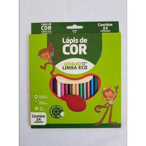 Imagem de Caixa de lápis de cor sextavado - 24 cores Leo&Leo