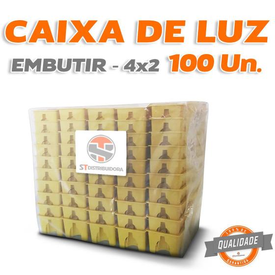 Imagem de Caixa de Luz Amarela 4x2 Polegadas 100 Unidades