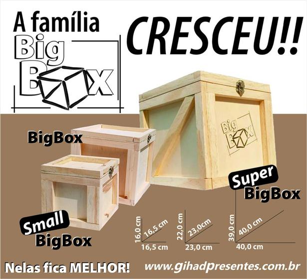 Imagem de Caixa de Madeira para Embalagem e Decoração SUPER BigBOX para Cesta Café da Manhã