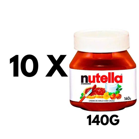 Imagem de Caixa De Nutella Creme De Avelã 140g - 1cx c/ 10un