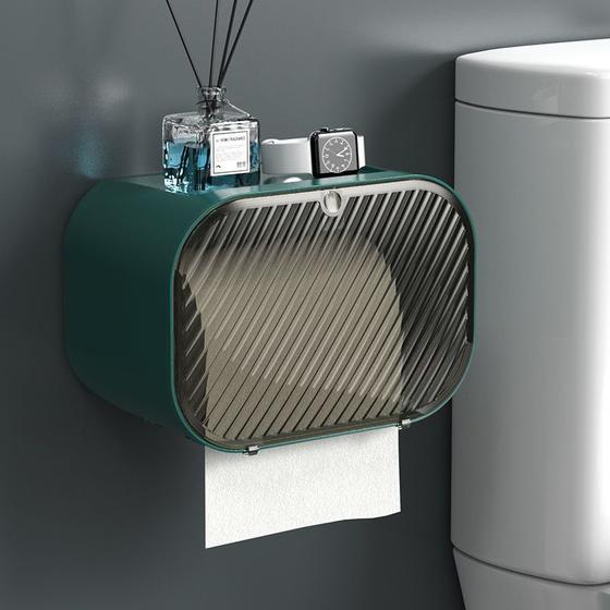 Caixa de Papel Higiênico para Banheiro - Sem Perfuração - Montagem na ...