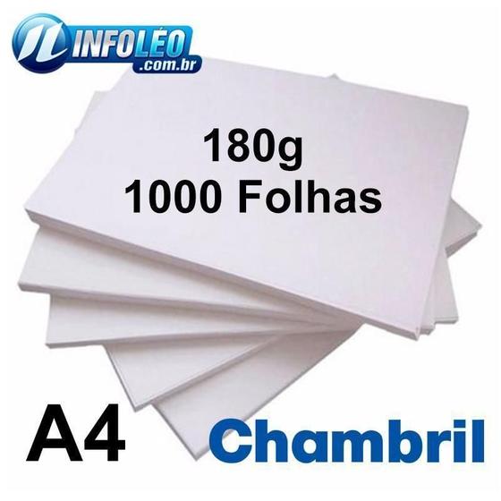 Imagem de Caixa De Papel Offset Chambril 180 Gramas A4 Com 1000 Folhas