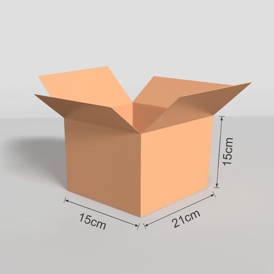 Imagem de Caixa de papelão 21x15x15 para e-commerce r 0,97 / un - 25 unidades