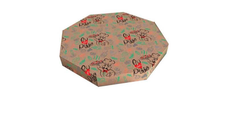 Imagem de Caixa de Pizza oitavada 35 cm x 3 cm 25 unidades - Lopes