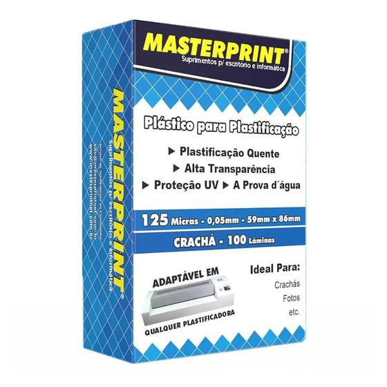 Imagem de Caixa de Plástico para Plastificação 59x86mm 100 Lâminas - Masterprint