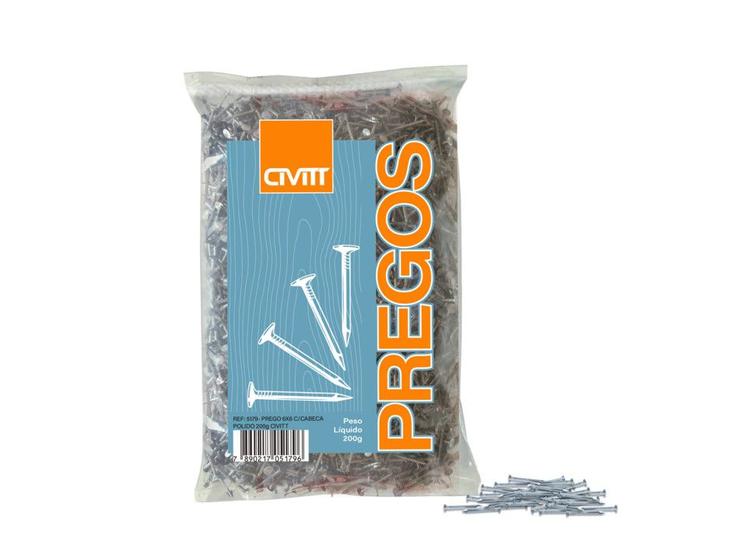 Imagem de Caixa De Prego 6x6 / 8 Kg - 40 Pacotes De 200g Civitt