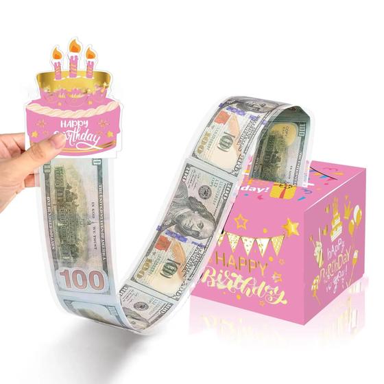 Imagem de Caixa de Presente de Aniversário Engraçada com Cartão - Caixa para Dinheiro