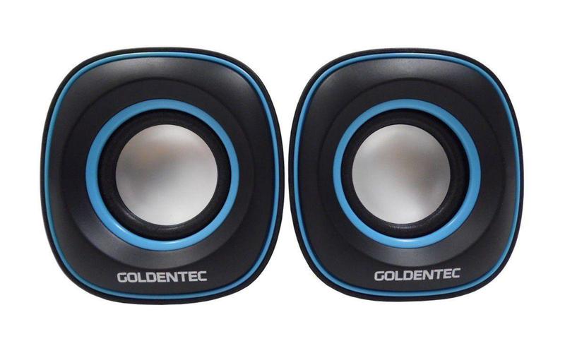 Imagem de Caixa de Som 6.0W RMS  Goldentec GT Sound 2.0 Preto/Azul - Goldentec Acessorios