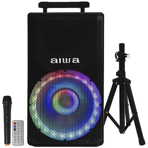 Imagem de Caixa de Som Aiwa AWTSP15K 15" 1.000 watts com Bluetooth e USB Bivolt - Preto