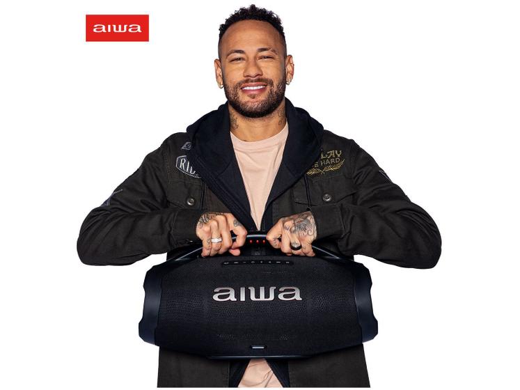 Caixa de Som Aiwa Boombox Plus AWS-BBS-01-B Bluetooth Amplificada 200W USB
