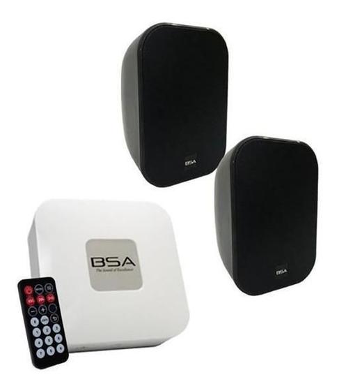 Imagem de Caixa De Som Ambiente Kit Fácil Aw4-B Com Amplificador