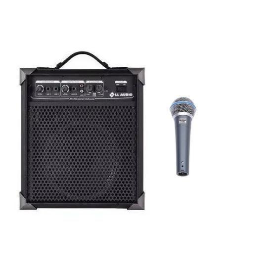 Caixa De Som Amplificada Multi Uso Lx60 + Microfone C/ Fio Menor preço em Caixa De Som Amplificada Multi Uso Lx60 + Microfone C/ Fio