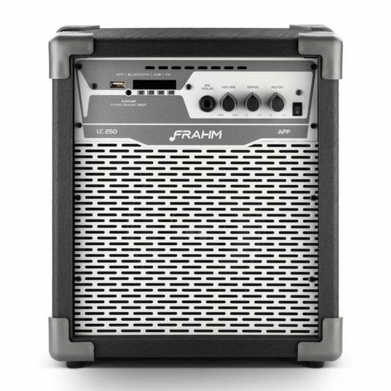 Caixa de Som Amplificada Multiuso Bivolt Preta 80W USB/BT/FM Frahm LC250 APP - 31589 Menor preço em Caixa de Som Amplificada Multiuso Bivolt Preta 80W USB/BT/FM Frahm LC250 APP - 31589