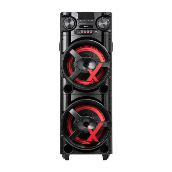 Imagem de Caixa De Som Amvox Aca New X 1300 Rms Bluetooth Woffers de 10" Tweeters de 2” Entrada Usb Cartão De Memória Portátil