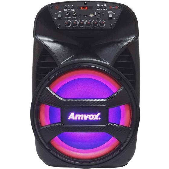 Imagem de Caixa De Som Amvox Viper II 480W Led Bluetooth USB SD Bivolt Preto ACA 480