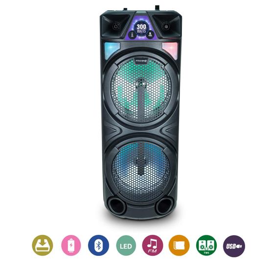 Imagem de Caixa de Som Ativa 300W RMS Bluetooth, Show de Luzes, +7 horas de autonomia Frahm TF300 TWS 32267