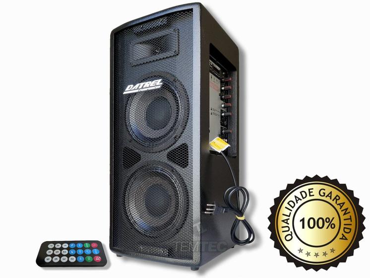 Caixa de som ativa dupla 250w datrel bluetooth profissional - Caixas de ...