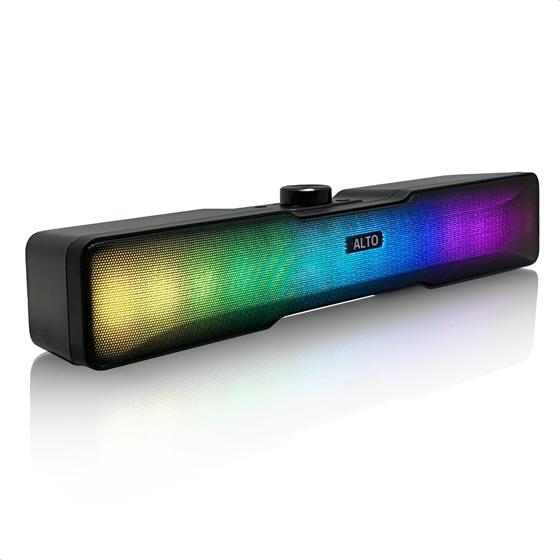 Imagem de Caixa de Som Bluetooth Amplificada Soundbar RGG Iluminada sem fio Recarregável