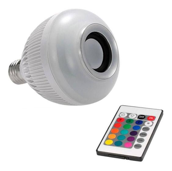 Imagem de Caixa De Som Bluetooth Com Lâmpada Led Multicolorida