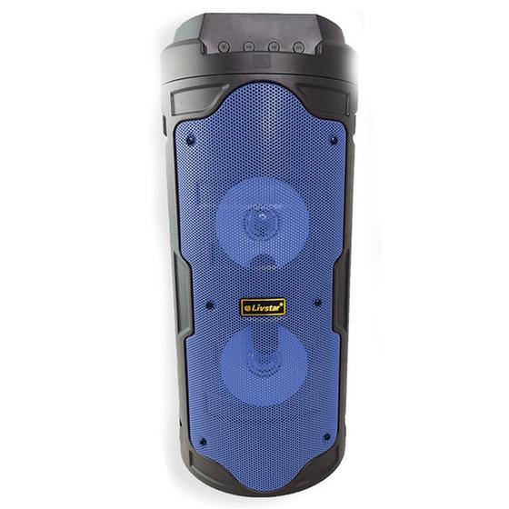 Caixa de som bluetooth com rádio am fm recarregável potente - Livstar ...